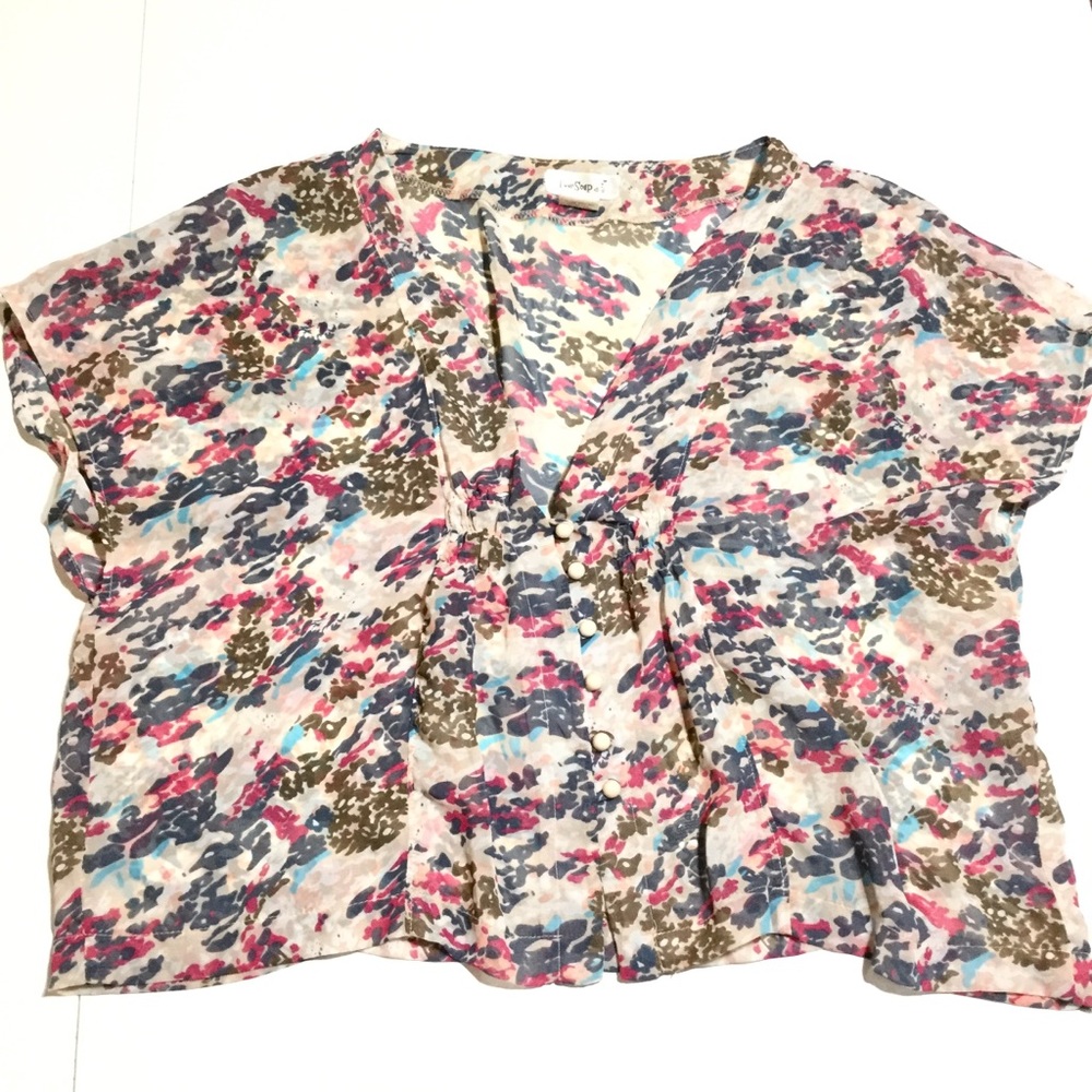 Floral flowy colorful top